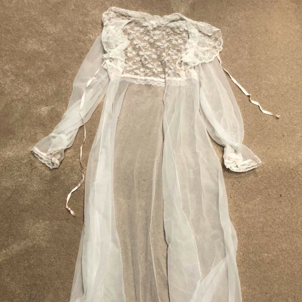 Vintage Alfred Angelo White Lace Sheer Lingerie S